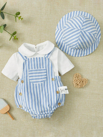 Baby boy pinstripes outfit set