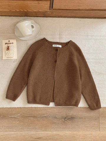 Brown young girls cardigan
