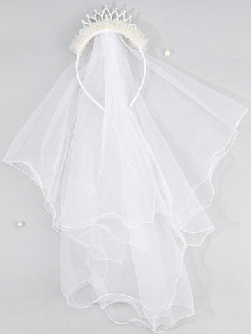 White tulle kallah veil