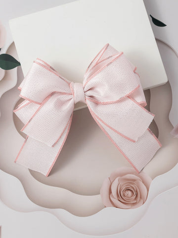Pink bow clip