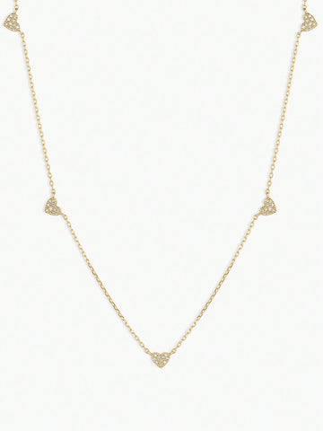 925 silver cubic zirconia heart necklace