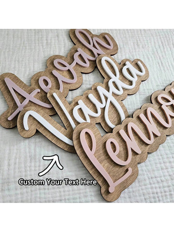 Customized wooden name sign
