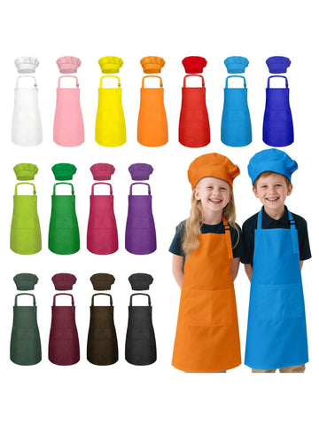 1 pc kids apron and hat set