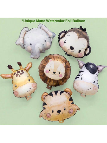 6 jungle theme balloons