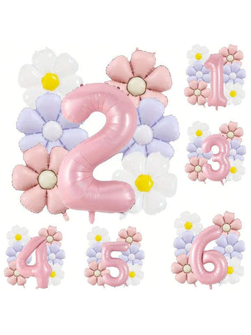 8 pc daisy balloons