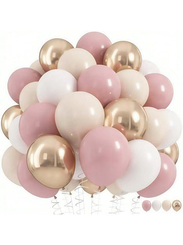 62 pc dusty pink balloons set
