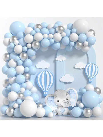 111 pc light blue balloons set