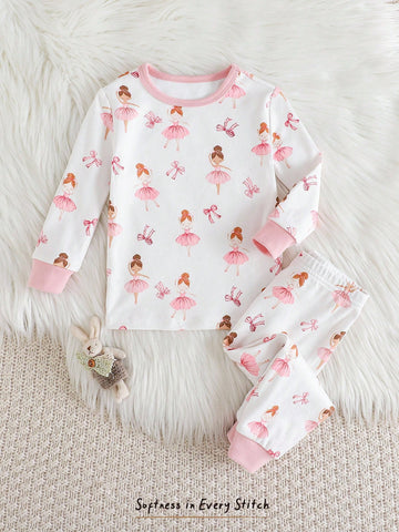 Girl ballerina print pjs