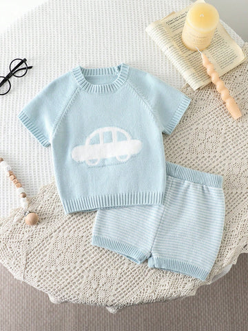 Boys knit car set