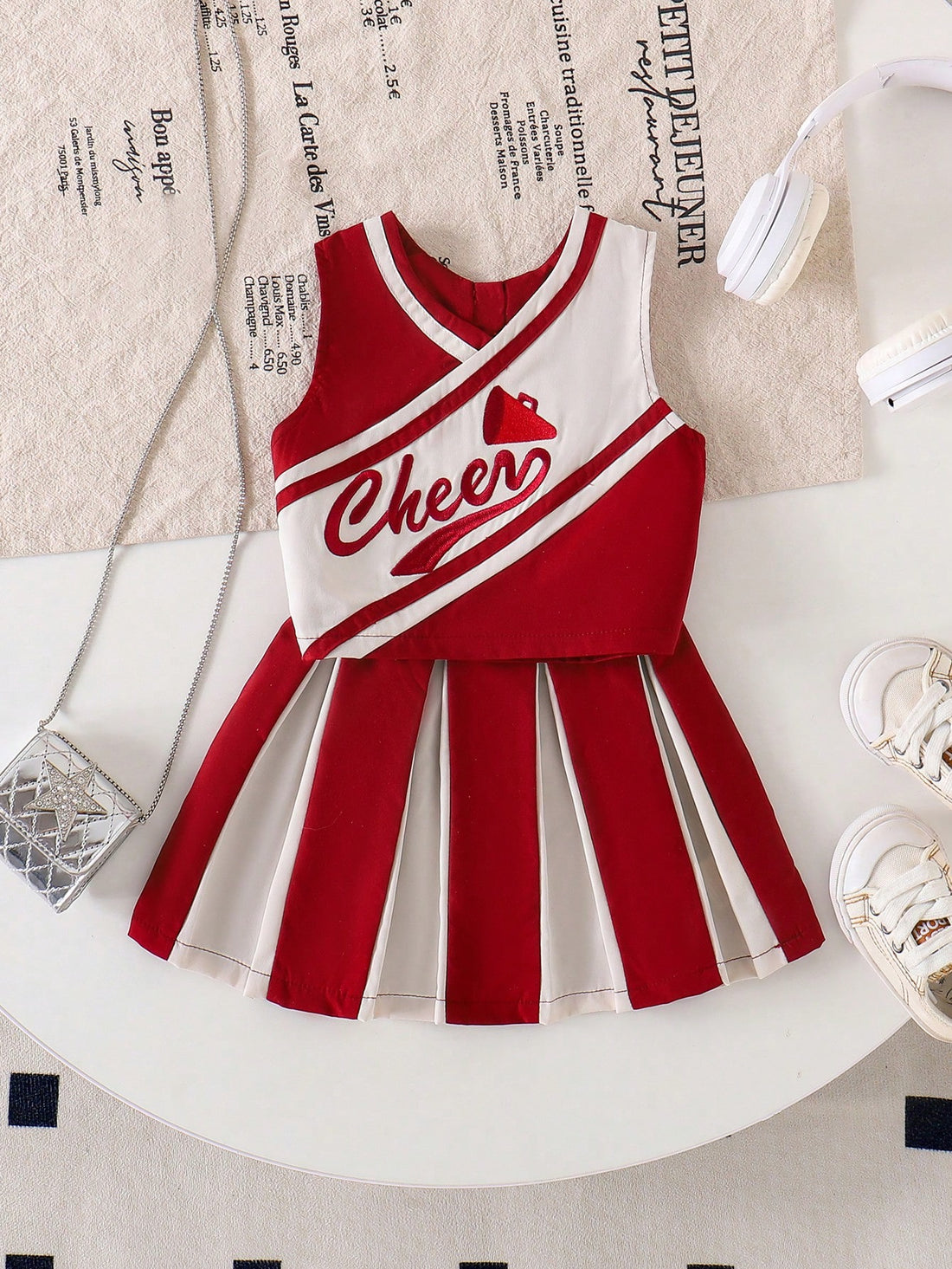 2 pc toddler cheer set costume