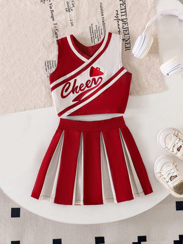 2 pc toddler cheer set costume