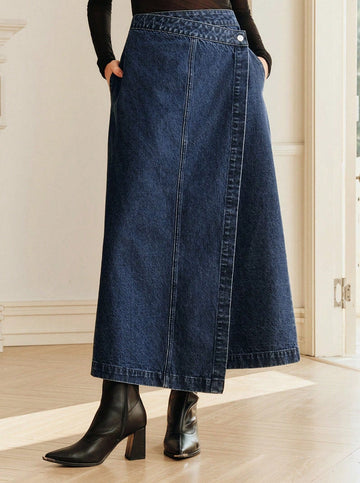 Denim Asymmetrical skirt