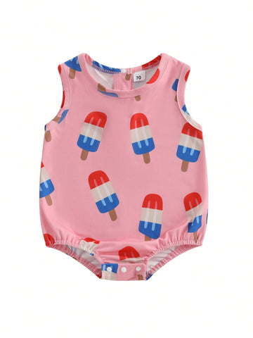 Baby girl ice cream romper