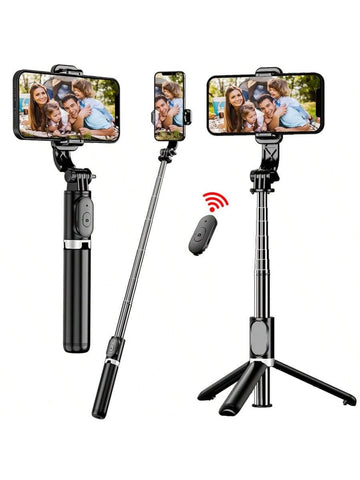 Retractable selfie stick and tripod