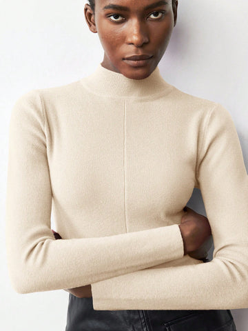 Slim Fit High Neck Sweater