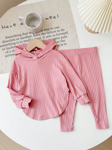 Pink hoodie and leggings set