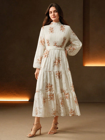 Lantern sleeve dress