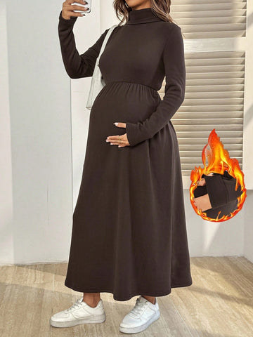 Brown Maternity Dress