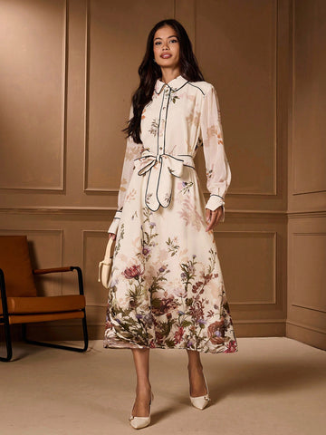 Floral Button down dress