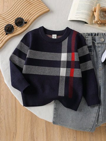 Boys Plaid Sweater