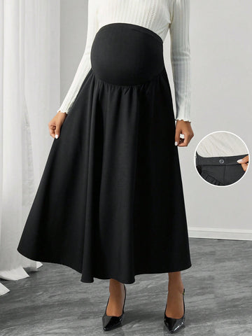 Black  Maternity Skirt