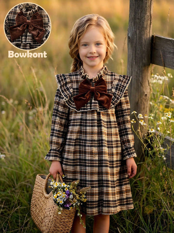Kids plaid Winter Dress