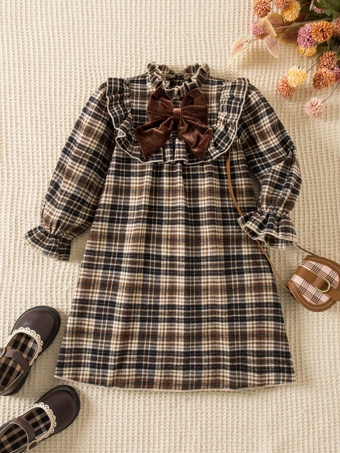 Kids plaid Winter Dress