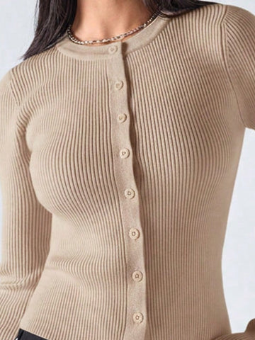 Camel-Colored Knit Sweater