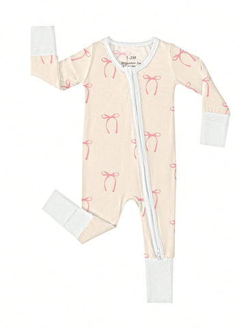 Baby Bamboo Fiber Zip-Up Pjs