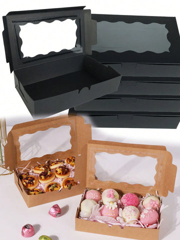 10/20 Pcs/1PC- Cookie Boxes Pastry With Clear Window