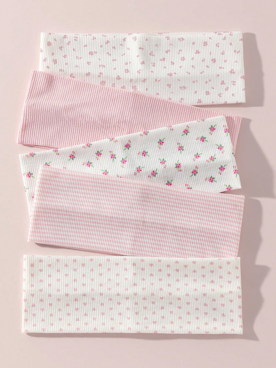 6 spring ribbed headbands