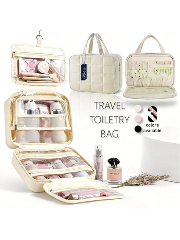 Travel Toiletry Bag With Jewelry Organizer